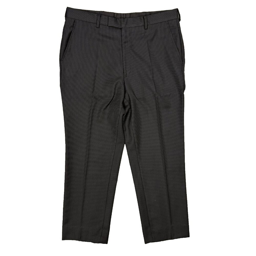 Givenchy Paris Dress Pants Striped Wool Trousers Black 34x29